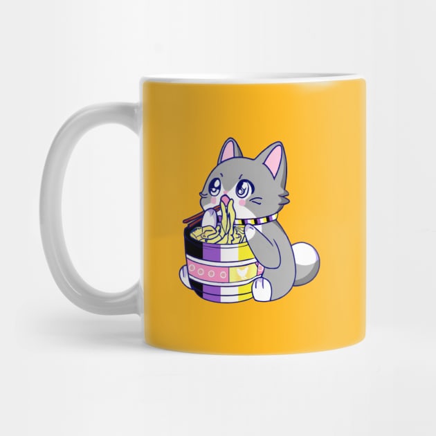 Nonbinary Shirt, Pride Flag Cat, Gay Cat Tee, Kawaii Pride, Nonbinary Clothing, Pride Anime Shirt, Nonbinary Anime, Nonbinary Flag Shirt, LGBT Nonbinary, LGBTQ Nonbinary, Nonbinary Flag Gift, Nonbinary Gift, Gift for Nonbinary by GraviTeeGraphics